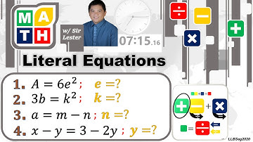 Solving Literal Equations (Part 2) - Math 7_3rd_Unit 1_Lesson 1_Practice Exercises B