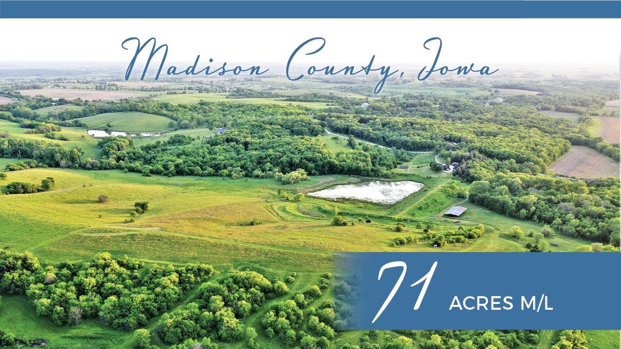 71 Acres M/L Land For Sale Madison County, Iowa YouTube