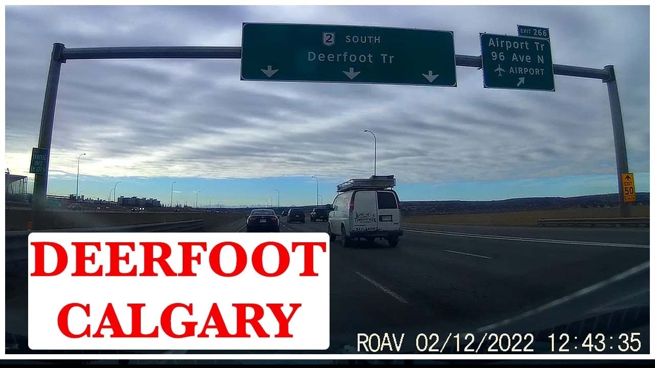 Calgary - driving on deerfoot trail highway