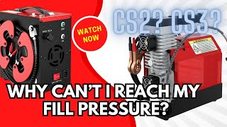 Why can't I reach my fill pressure What's wrong GX CS2 CS3 Small portable compressors 12VDC