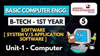Software [ System v/s Application Software ] | Basic Computer Engineering B-Tech 1 year screenshot 1