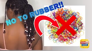 How to secure bead in your hair without rubber