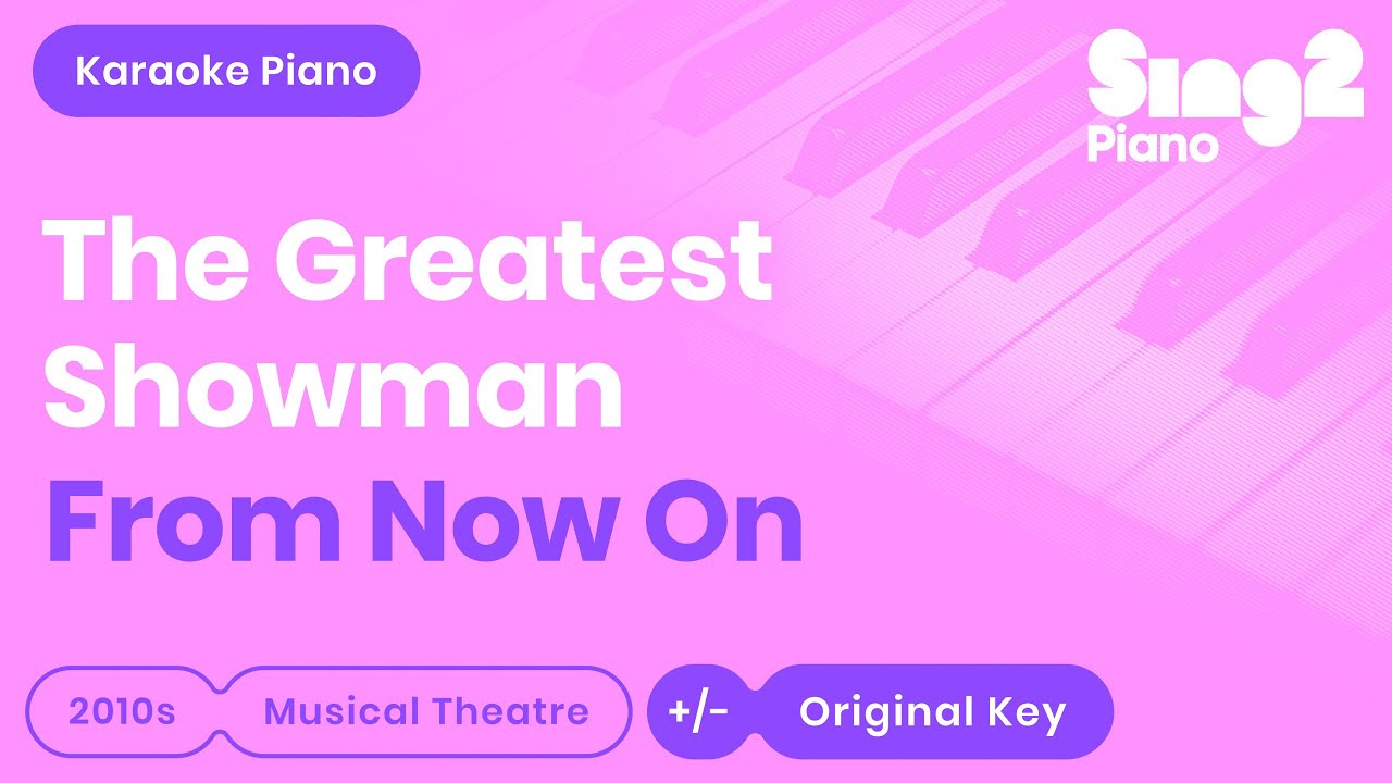 The Greatest Showman - From Now On (Karaoke Piano)