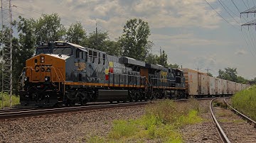 CSXT 1982 “Seaboard System” Leads CSX I032 through Bound Brook, NJ! 7/23/22