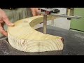 Cool Woodworking Project With Curved Wood Furniture / The Table Has Beautiful And Sturdy Curved Legs