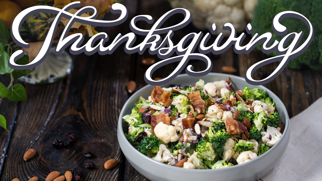 Thanksgiving Side Dishes: Broccoli and Cauliflower Salad | Home Cooking Adventure