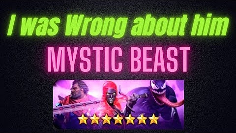 I was wrong about him. He is a mystic beast 7* Sasquatch insane damage 200k sp2 mcoc hearthacker