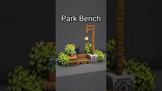 how to make cool aesthetic park bench in #minecraft #youtube #shorts #crafti