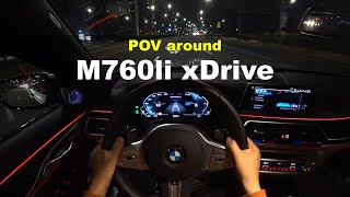 BMW m760li xDrive POV night drive, review