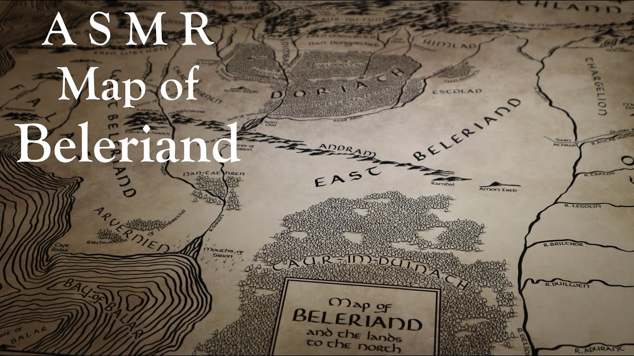 ASMR Map of Beleriand (Lord of the Rings LORE) (whispers, tracing)