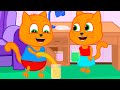 Familia de Gatos - Red de plastilina Dibujos Animados Para Niños