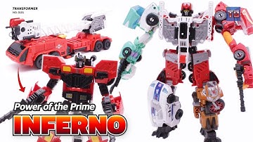 Transformers Power of the Prime INFERNO COMBINER! Autobot NEW COMBINE! Video Review!