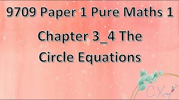 9709 Paper 1 Pure Mathematics 1 Chp3 Coordinate Geometry [4]