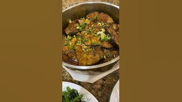 Canh chua cá kho tộ, rau muống xào tỏi. family dinner homemade