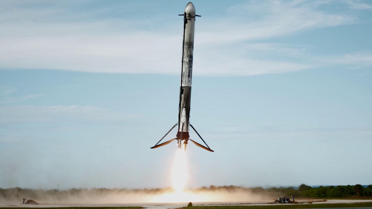 GOES-U SpaceX Falcon Heavy launch and booster landing - unique high ...