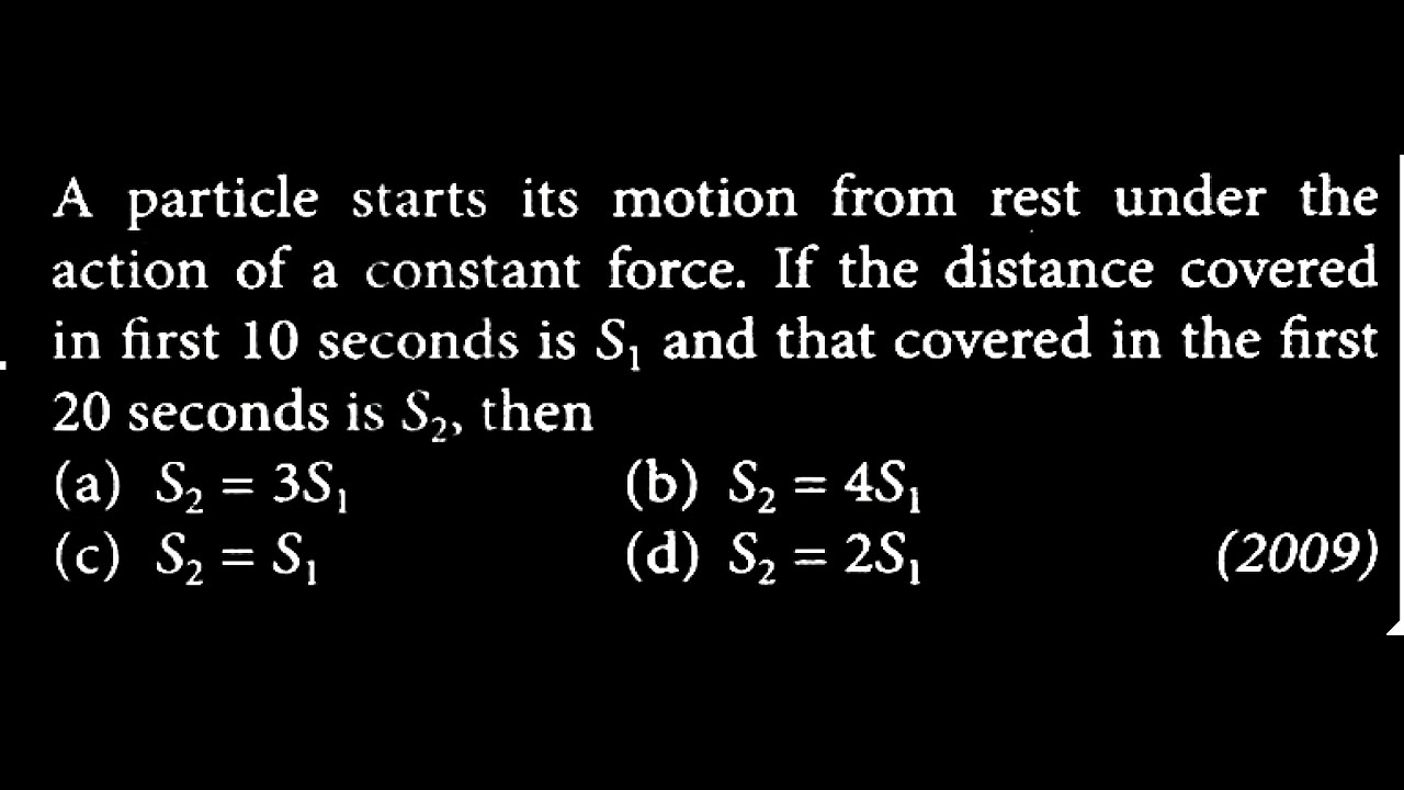 KM DTS 24 Q3 A particle starts its motion from rest under the action of ...