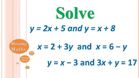 Solving Simultaneous Equations by Substitution: Part 1