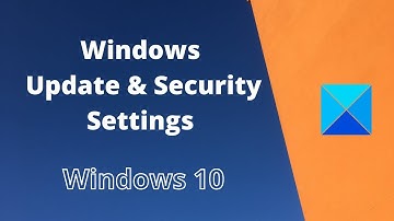 Windows Update and Security settings in Windows 10
