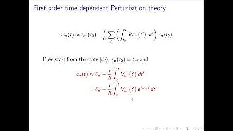 07 Time dependent perturbation theory - Part 2