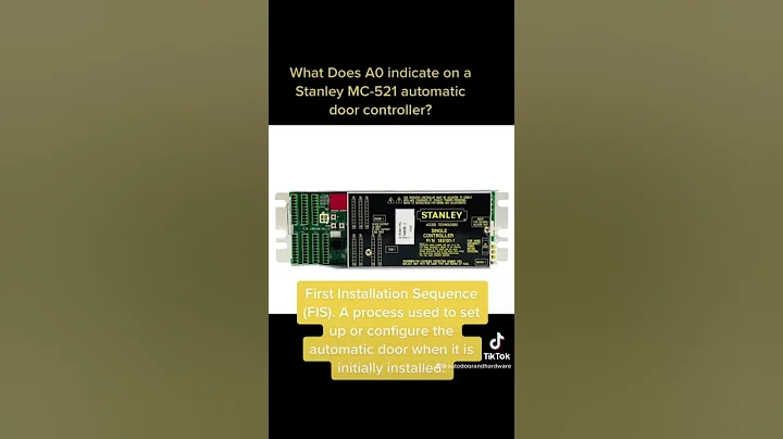 What Does A0 mean on a Stanley MC-521 automatic door controller?