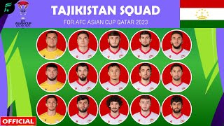 TAJIKISTAN 🇹🇯 26 MEN SQUAD for AFC Asian Cup Qatar 2023 | FAN Football | Official