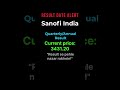 Sanofi India Q1 Results: ₹3,431 par Badi Khareedari? 🚀 Breakout ya Breakdown? #Shorts #Sanofi