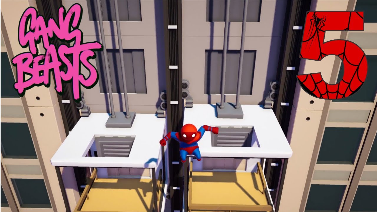 Gang Beasts 5 (I am Spiderman) - YouTube