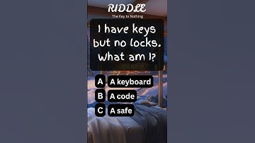 I have keys but no locks. What am I?  #riddles