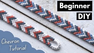 EASY Chevron Tutorial with TEAR DROP LOOP // Friendship Bracelets: Beginner DIY