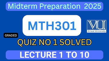 MTH301 QUIZ NO  1 SOLVED | 100% Correct Answers