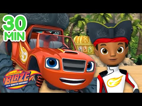Blaze Pirate Treasure Adventures! 🏴‍☠️ | 30 Minute Compilation | Blaze and the Monster Machines
