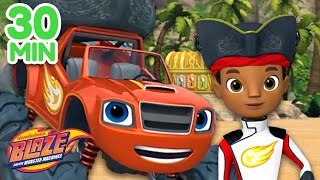 Blaze Pirate Treasure Adventures! ‍☠ | 30 Minute Compilation | Blaze and the Monster Machines