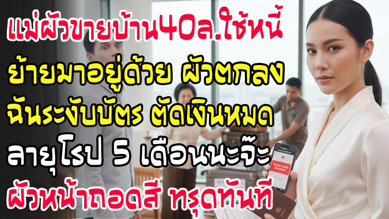 แม่สามีขายบ้าน 40 ล้านใช้หนี้แล้วย้ายมาอยู่ ผัวรับทันที ฉันปิดบัตรบอกไปยุโรป 5 เดือน ผัวหน้าถอดสี