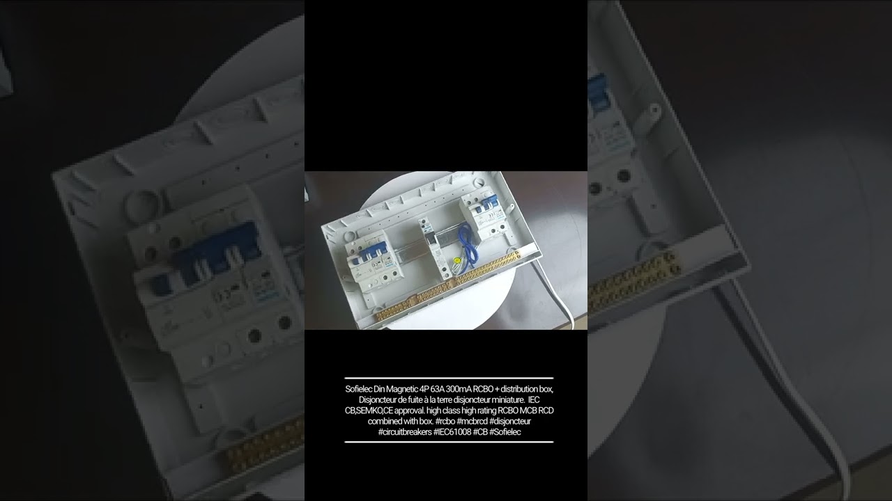Sofielec Din Magnetic 4P 63A 300mA RCBO + distribution box consumer units