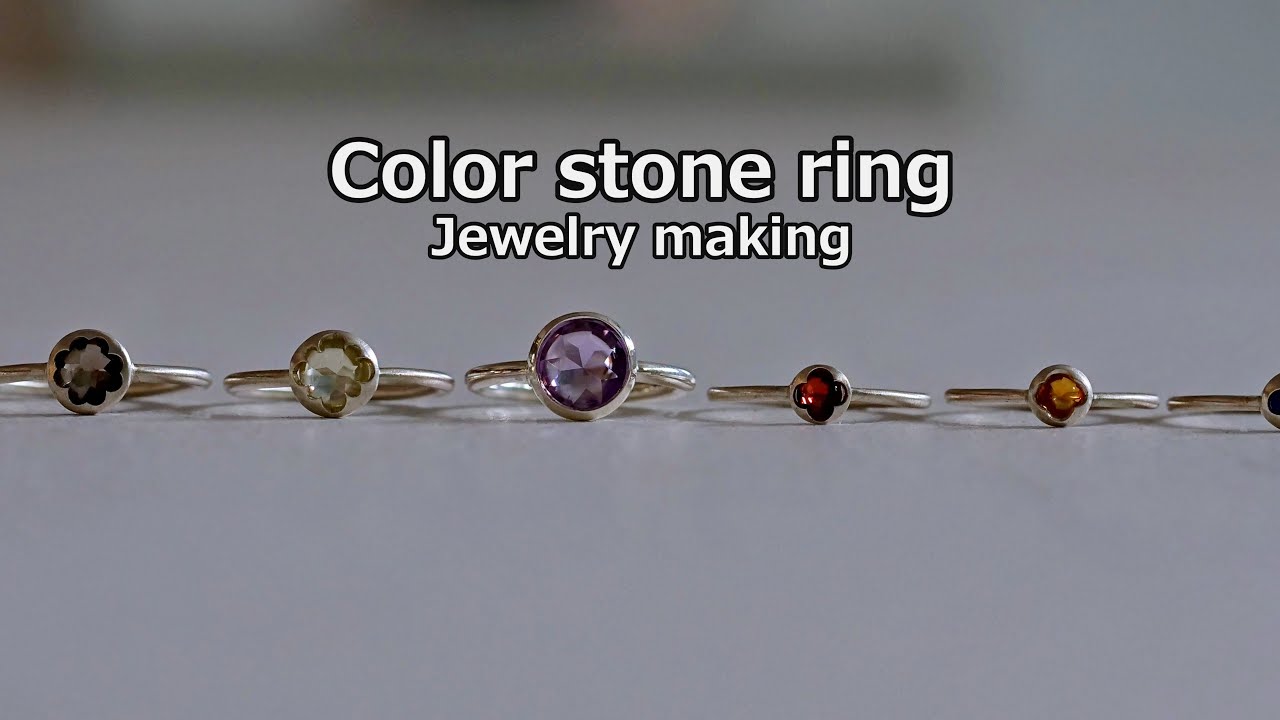 カラーストーンリングの作り方【making color stone ring】