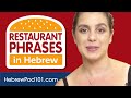 All Restaurant Phrases You Need in Hebrew Learn Hebrew in 26 Minutes!