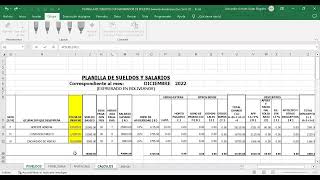 Planillas De Sueldos Y Salarios Completa