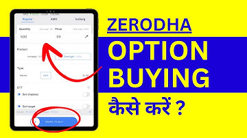 Zerodha Me Option Buy Kaise Kare? How to Buy Options in Zerodha Kite App?