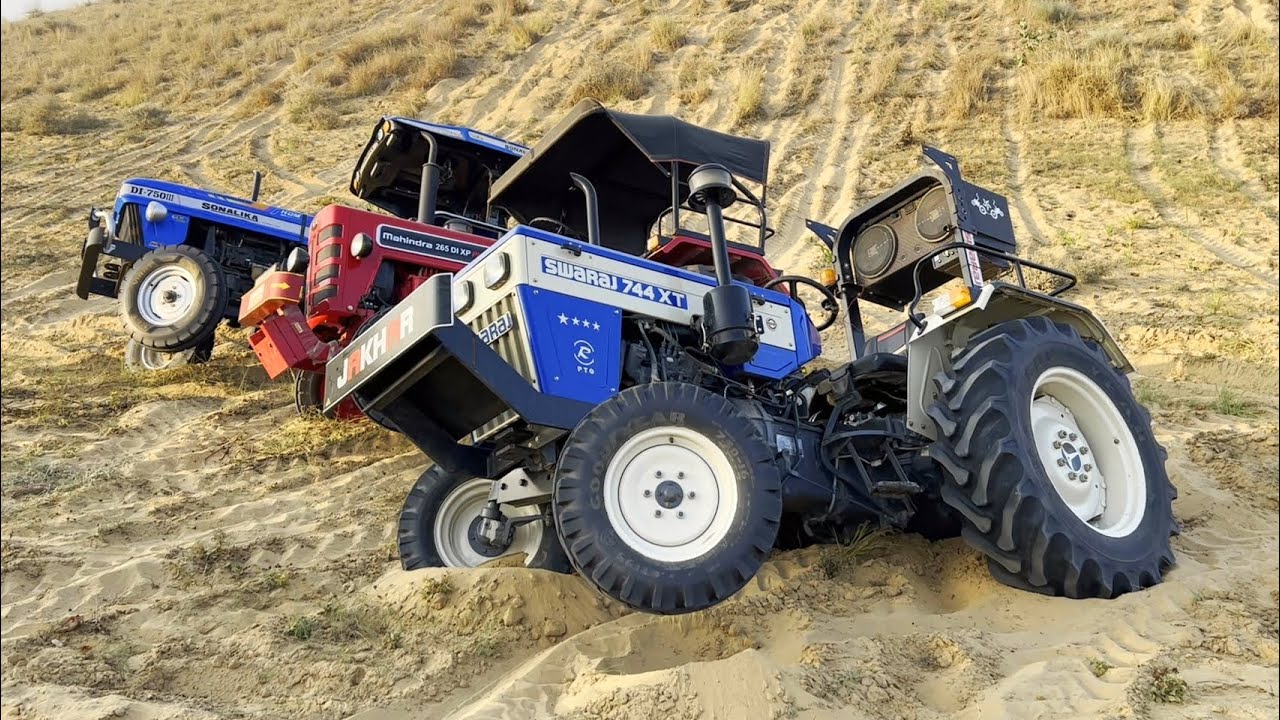 Sonalika750 Di Vs Mahindra 265 XP plus vs Swaraj 744 Xt Testing the Gear Capacity