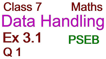 Q1 | Ex 3.1 | Class 7 | Chapter 3 | Data Handling | PSEB | Maths