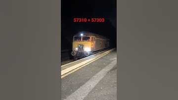 GBRf class 57310+57303 on RHTT with 1 tone glides through Devonport #rhtt #gbrf #tones #networkrail