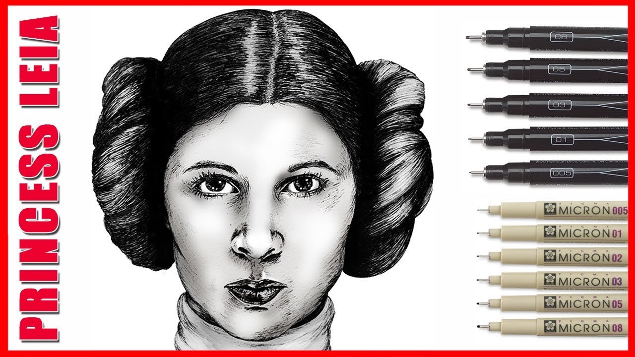 How To Draw Princess Leia Realistic Princess Leia Organa Is A Fictional