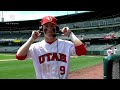 Landon Frei discusses Utah baseball's upset of No. 2 Oregon State and his busted glove