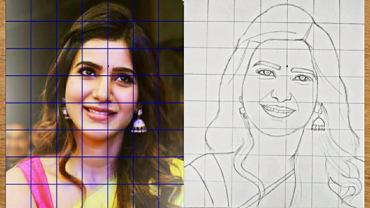 How to draw Samantha (Outline tutorial part. 1)//Grid method