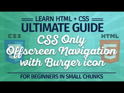 4 Offscreen Navigation with Burger Icon CSS ONLY no JS | Ultimate Guide