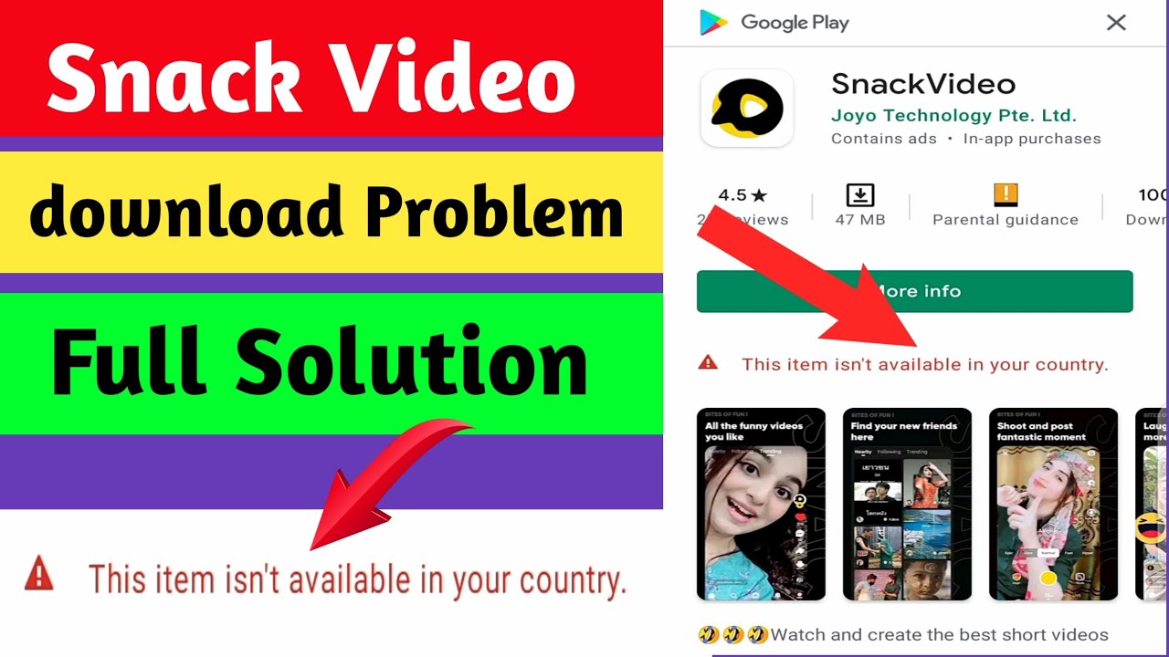 Snack Video App Download Problem Solution How To Download Snack Video