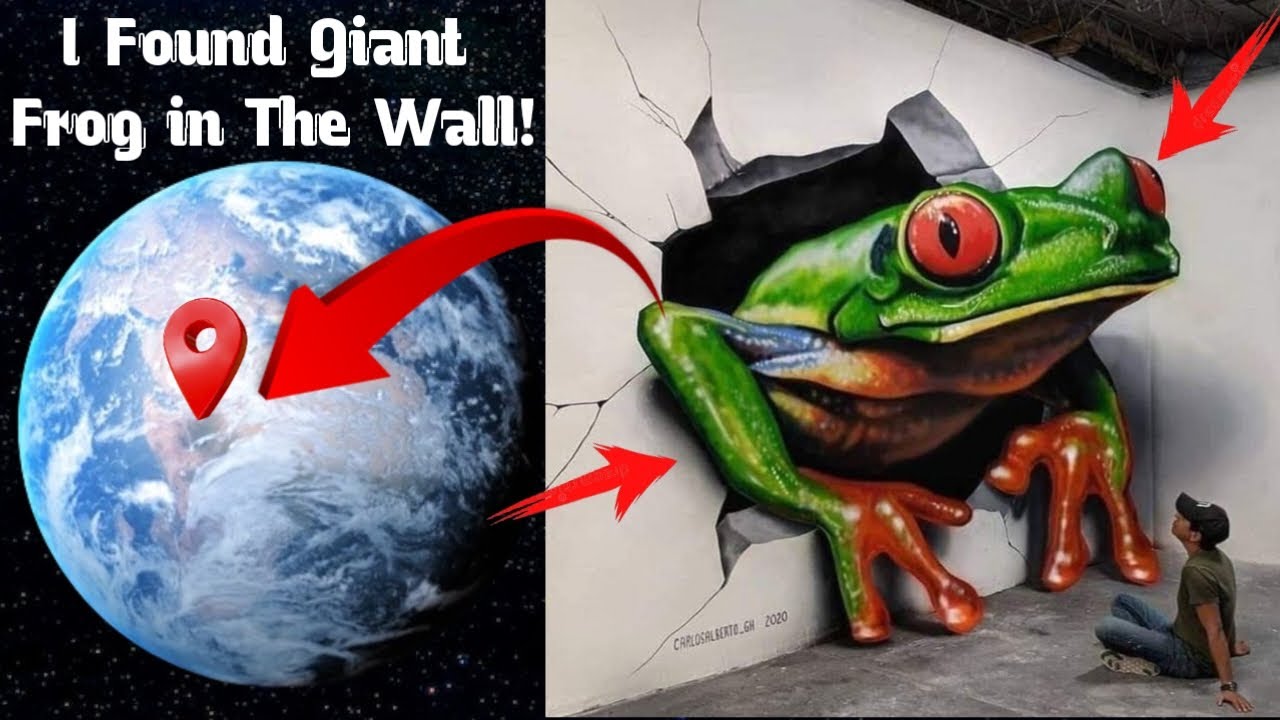 I Found Giant Frog In the Wall 🐸😶‍🌫️ on google maps and google earth 🌎 ...