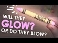 DO THEY WORK?! - Trying Glow in the Dark Crayons