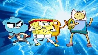 FINN & JAKE TEAM UP WITH KARATE SPONGEBOB & GUMBALL IN SURVIVAL MODE