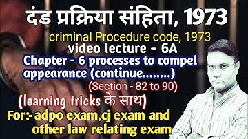 criminal Procedure code 1973/Cr.p.c. 1973/for ADPO exam,cj exam, and all law relating exam/Part - 6A